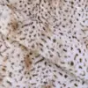 Tela de Peluche de Visón con Estampado de Leopardo de Nieve para Abrigos de Otoño e Invierno, Juguetes, Cojines y Pantuflas