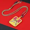 Tíbet Estilo Thangka Unilateral Pintado a Mano Colgante Nuevo Dragón Wuye Rectangular Transmisión en Vivo Modelo Caliente Fabricante Stock Listo Venta al por Mayor