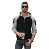 Sudadera Cruzada para Hombre Europea y Americana Otoño e Invierno con Cremallera Sudadera Deportiva con Bolsillos en las Mangas Sudadera Cruzada Informal