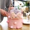 Bolsa de Presente de Feltro para Celebração de Mês Completo e Centésimo Dia do Bebê, Balde Abraço Portátil para o Primeiro Aniversário Infantil, Feito à Mão