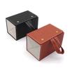 Caja de Almacenamiento para Joyería y Gafas, Caja de Regalo con Múltiples Compartimentos, Estuche Hecho a Mano de Cuero PU Texturizado Pequeño para Gafas de Sol