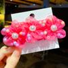 Banda para el cabello de flores Accesorios para el cabello de niños Princesa Moño de niña Banda elástica para el cabello Linda para bebé Niña Adorno para la cabeza Tocado Flor
