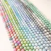 Venta al por mayor 8mm Bolas Florales de Cristal Color Macarrón Color Teñido en Agua Conservación del Color DIY Hecho a Mano Joyería con Cuentas de Cristal Accesorios