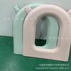 Tapete de baño EVA, Tapete de baño adhesivo, Impermeable, Asiento de inodoro limpiable y lavable con asa, Moldeado por prensado en caliente EVA