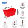 Venta al por mayor de fábrica barril de cerveza cuadrado grueso boca oblicua caja de vino caja de cerveza en forma de V cubo de hielo para champán de plástico cesta personalización