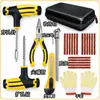 Kit de Reparo de Pneu de Emergência para Carro Tiras Selantes a Vácuo para Pneus Ferramentas de Reparo Rápido Kit de Ferramentas de Reparo Automotivo para Motocicleta