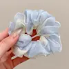 Scrunchie de Renda Branca Estilo Coreano para Mulheres 2025 Novo Elástico Laço de Cabelo de Renda Retrô Francês