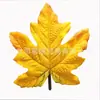 Folha de bordo de peça única folha de árvore falsa cor de outono amarelo vermelho galho de árvore falsa folha de árvore falsa cerimônia de casamento cobertura de piso de casamento folhas mortas folhas caídas
