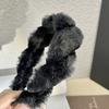 Diadema francesa elegante de otoño e invierno con perlas negras, horquilla de punto con forma de calavera y ala ancha para mujer
