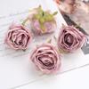 Cabeza de flor de rosa de simulación DIY europea, decoración de flores de simulación de color sólido para el Día de San Valentín, decoración de flores para el hogar del hotel, venta al por mayor