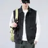 Colete Jeans Masculino Primavera e Verão Colete Solto Sem Mangas Moda Masculina Versátil Bonito Cor Sólida Colete Jaqueta Jeans