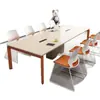 Escritorio de Oficina Moderno de Lujo Ligero Escritorio Pequeño de Oficina para Capacitación Mesa y Silla para Sala de Conferencias Combinación Mesa de Conferencias Mesa Larga