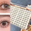 Cílios Postiços Transfronteiriços, Estilo Leve, Agrupados em Camadas com Formato de Cacho para Pálpebras Únicas, Criando Olhos Grandes Profundos e com Volume, Parecidos com os de Pessoas de Raça Mista