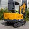 Exportar Miniexcavadora Ht30, Excavadora Pequeña para Huertos Agrícolas y Invernaderos, Máquina Pequeña de Gancho Multifuncional para Construcción