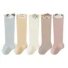 Calcetines largos para bebé para primavera y otoño, calcetines de algodón sin costuras, Clase A, diseño lindo de dibujos animados, de caña alta, no restrictivos para recién nacidos, adecuados para otoño e invierno