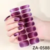 Zhengxiang Pegatinas para Uñas Europeas y Americanas Transfronterizas Película de Esmalte de Uñas Impermeable con Purpurina 16 Piezas Adhesivo Ins en Stock Pegatinas para Uñas