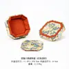 Caixa de Joias Octogonal Estilo Chinês com Tampa Dupla, Caixa para Pulseiras e Contas, Caixa de Exibição de Joias de Jade, Caixa de Brocado Colecionável Vintage