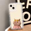 Lindo perro para Apple 15promax/13 funda transparente con airbag para iPhone 12, funda blanda con todo incluido
