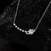 Colar Planeta Zircônia Super Brilhante Estilo Coreano Feminino Nicho Acessível Luxo Versátil Corrente de Clavícula de Alta Qualidade Joia Fashion e Exquisita