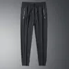 Pantalones de Hielo de Seda para Hombre de Verano Transpirables Elásticos Pantalones Deportivos para Exteriores para Hombre Talla Grande Holgados de Secado Rápido Pantalones con Logo Imprimible