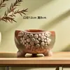 Grupo vaso de flor de carne crua cerâmica household grés pote de cerâmica pote de cerâmica de diâmetro grande prato de flor verde liquidação especial atacado