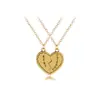 Colgante de metal con diseño de buenos amigos, estilo europeo y americano, con costuras nuevas, accesorios de collar de amor, collar de aleación con forma de corazón de melocotón.