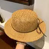 Sombrero de paja de ala plana tejido con lazo estilo Old Money retro para mujer, sombrero de protección solar para vacaciones de verano en la playa, sombrero de regalo