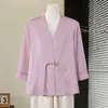 Roupas para Mulheres de Meia-Idade e Idosas Qiaoya Ying Nova Blusa de Verão Bordado Camisa Estilo Chinês Elegante Calça Larga Camisa para Esposa Mãe