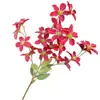 Flor Artificial con 4 Ramas, Clematis Pequeño, Decoración para Sala de Estar del Hogar, Arreglo Floral, Adorno para Entrada, Decoración de Piso para Bodas, Flor de Adorno