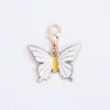Colgante de esmalte de dibujos animados blanco, colgante de aleación en tono blanco, accesorios para manualidades, adorno colgante decorativo, accesorio para llavero, venta al por mayor