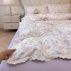 Nuevo Producto de Verano 2026 Juego de Cama de Tres Piezas con Funda de Edredón Estampada de Gasa Aeróbica de Doble Capa, Juego de Tres Piezas Suave como la Seda y Amigable con la Piel