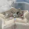 Estilo Dulce y Fresco Clavos de Hueso de Oreja de Estrella de Cinco Puntas Pendientes de Acero de Titanio con Circonita Pendientes Estilo Ins para Mujer Imprescindibles para Personas de Moda de Gama Alta de Nicho