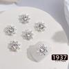 Decoraciones de Arte de Uñas de Estrella de Cinco Puntas Brillantes, Metal Hueco Transfronterizo con Pedrería Incrustada de Aleación, Pedrería de Estrella para Uñas DIY, Accesorios para Uñas