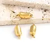 Fivela de lingote de aço titânio fivela de amendoim aço inoxidável ouro 18K real pulseira fivela de colar acessórios de joias DIY em estoque