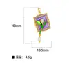 Pingente para Mulheres Estilo Pintura a Óleo Jardim de Monet Pingente Redondo de Flor para Mulheres Moda Elegante Simples Corrente para Clavícula Pingente Atacado