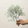 Planta Simulada de Helecho Luz Poco Profunda Verde Grisáceo Hojas Peludas de Astas de Ciervo Paisaje en Miniatura Paisajismo Inserción en el Suelo Hojas de Helecho Planta de Decoración para el Hogar