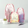 Urso fosco pe alça saco dos desenhos animados cordão saco de viagem saco de sapatos de lavagem toalha de armazenamento saco plástico
