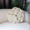 Cojín Anudado Estilo Nórdico Simple Transfronterizo Cashmere Tejido a Mano Bola Anudada Oficina Dormitorio Almohada Cojín
