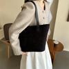 Bolso de hombro de lona de gran capacidad para mujer, estilo coreano, sencillo, de pana, para estudiantes, otoño 2023