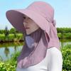 Chapéu Feminino Primavera e Verão Anti-UV Face-Covering Ciclismo Respirável Chapéu de Colheita de Chá Chapéu de Pesca Protetor Solar Chapéu de Sol