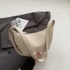 Bolsa Tendência Estilo Coreano para Mulheres Verão 2025 Nova Moda Simples Casual Bolsa Dumpling para Trabalho e Deslocamento Bolsa Transversal para Mulheres