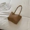 Bolso transfronterizo de nueva textura para mujer, versión coreana, versátil, tejido, PU, para mujer, de un solo hombro, elegante, retro, para ir al trabajo, bolso para madre e hijo