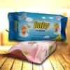 100 Piezas en bolsa con estampado de burbujas verdes toallitas desechables de limpieza y cuidado para bebé soporte