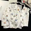 Conjunto de ropa de casa para niños, pijamas para niños y niñas, ropa de algodón con patrón de nubes para bebé con aire acondicionado, pijamas finos de verano
