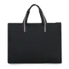 Pequena Bolsa Preta para Negócios Grande Capacidade Pasta Masculina Bolsa de Conferência Bolsa de Armazenamento Bolsa de Treinamento Moda Tendência