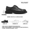 2025 Sapatos Derby Retrô Britânicos Masculinos Formais de Negócios com Solado Grosso para Aumentar a Altura com Cadarço de Couro Preto Sapatos de Trabalho Masculinos