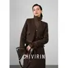 Abrigo Corto de Lana con Cuello en V y Mangas Largas Estilo Chanel para Mujer, Diseño Único con Borlas, Elegante y Favorecedor, Top Versátil y de Moda