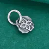 Prata de Lei S925 Flor de Quatro Pétalas Pequeno Pingente Cordão Trançado Artesanal DIY Acessórios Flor da Sorte Cartão Pulseira Colar Pequeno Charme Prata