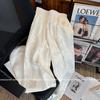 Pantalones Casuales Rectos de Estilo Retro Chino Nacional Blanco Otoño 2025 Nuevo de Cintura Alta con Caída para Mujer