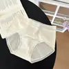 Ropa Interior Sin Costuras de Nuevo Estilo Otoño e Invierno para Mujer, Sencilla de Algodón de Cintura Media, Cómoda, de Secado Rápido, Transpirable, Braguitas de Algodón Puro Extendido en la Entrepierna para Mujer
